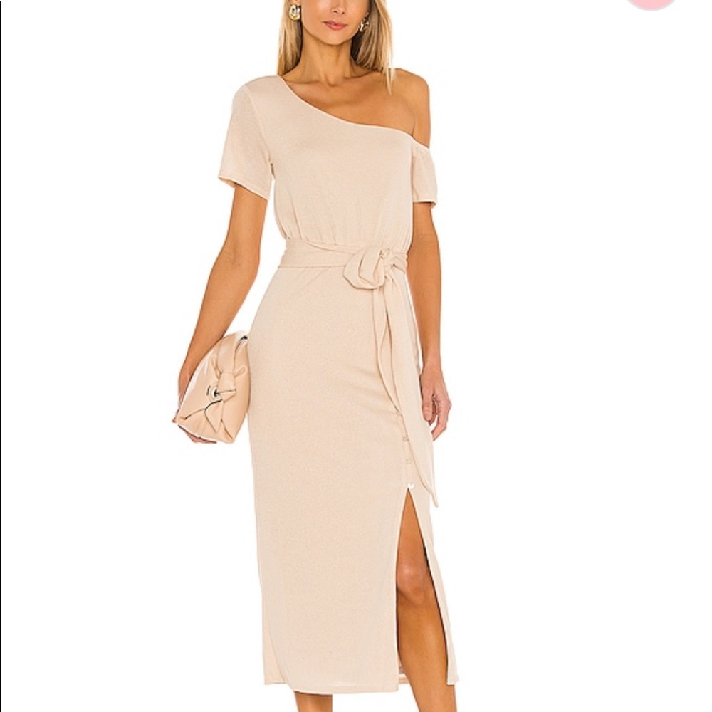 Eden Midi Dress Tan - Lovers and Friends Revolve